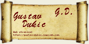 Gustav Dukić vizit kartica